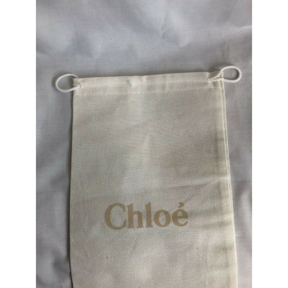 Chloe Dustbag Storage Drawstring Pouch White 13" x 7" - Picture 3 of 9